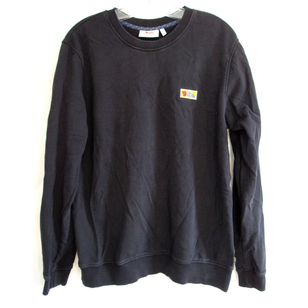 FjallRaven Black Crew Neck Long Sleeve Logo Sweatshirt Size Medium EUC